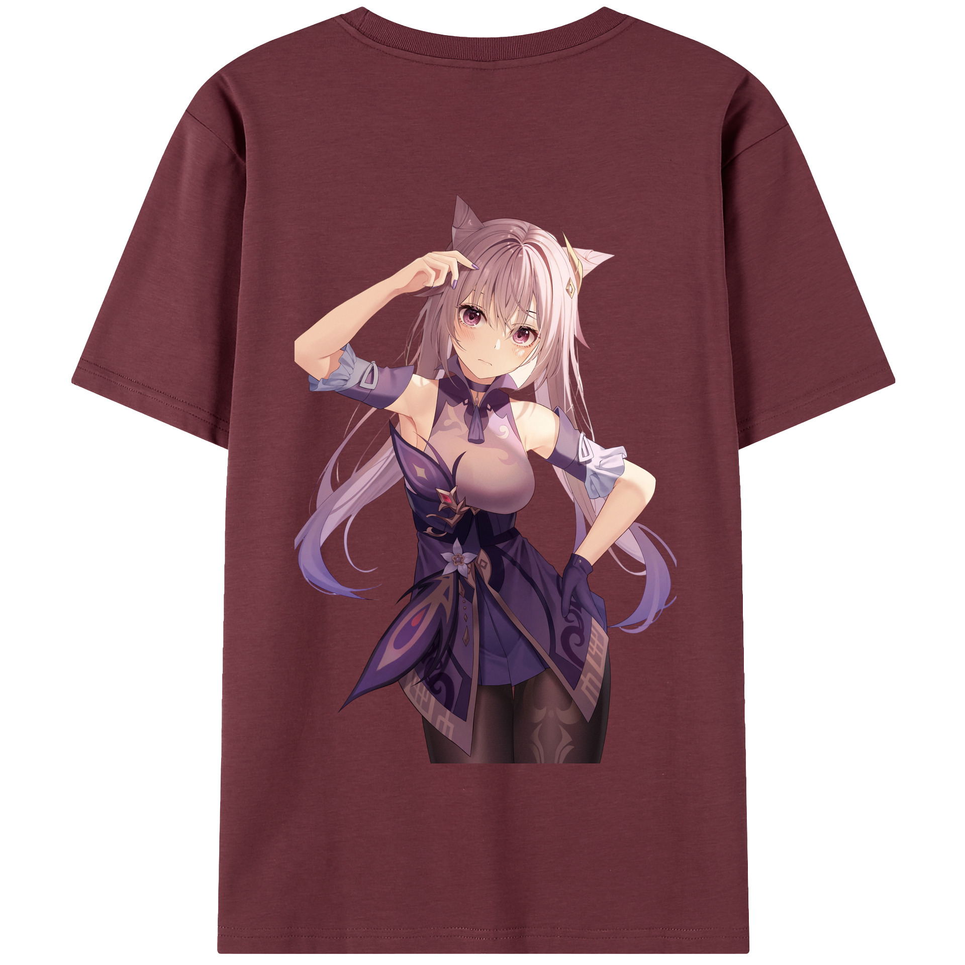げんし神 刻晴 こくせい genshin Kokusei 綿100％半袖Tシャツ（背面プリント）